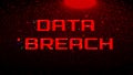 Dark Red BG with Binary Code. Data Breach Glitch Effect Royalty Free Stock Photo