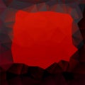 Dark Red & Black Abstract Low Poly Geometric Frame Polygonal Background Vector Illustration Royalty Free Stock Photo