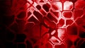 Dark Red and Black Misty Geometric Cells Background