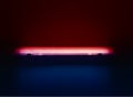 Dark red and blue neon led lamp illumination abstract