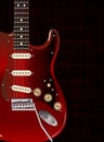 Dark Red Blues Electric Guitar Royalty Free Stock Photo