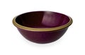 Dark red ceramic bowl,  Empty bowl isolated on white background with clipping path, Side view Royalty Free Stock Photo