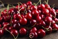 Dark red cherries Royalty Free Stock Photo