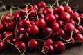 Dark red cherries Royalty Free Stock Photo