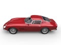 Dark red classic sports car - top side view Royalty Free Stock Photo