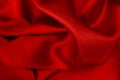 Dark red fabric texture background, detail of silk or linen pattern Royalty Free Stock Photo