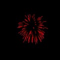 dark red fireworks burst in the air light up the sky with dazzling display and Colorful fireworks festivals on black Royalty Free Stock Photo