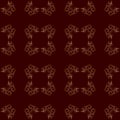 Dark red floral vector seamless in the editable background with gold and silver, Luxurious, Wallpaper, Luxury geometric pattern in Royalty Free Stock Photo