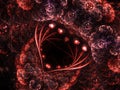 Dark red fractal heart Royalty Free Stock Photo