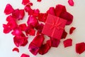 Dark red roses on table Royalty Free Stock Photo