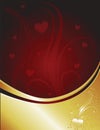 Dark Red Gold Heart Royalty Free Stock Photo