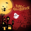 Dark Red Happy Halloween Background Illustration Royalty Free Stock Photo