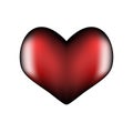 Dark red heart 3d. Symbol of love and fidelity for Valentine`s Day. Royalty Free Stock Photo