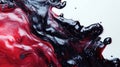 Dark Red Liquid Dripping Down on a Pristine White Background, Creating a Striking Contrast and Visual Impact Royalty Free Stock Photo