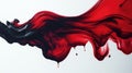 Dark Red Liquid Dripping Down on a Pristine White Background, Creating a Striking Contrast and Visual Impact Royalty Free Stock Photo