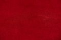 Dark red matte background of suede fabric, closeup. Velvet texture of seamless wine leather. Felt material macro.