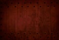 Dark red old wooden plank Royalty Free Stock Photo