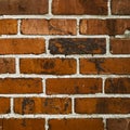 Dark red orange brick wall square Royalty Free Stock Photo