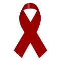 dark red ribbon as a sign problem of amyloidosis.