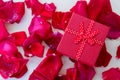 dark red roses on table Royalty Free Stock Photo