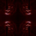 Dark red seamless abstract pattern with light sinuous lines and bright flashes. Beautiful and gloomy texture