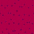 Dark red Seamless Pattern with violet Cherries. Shadeless ornament.