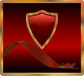 Dark red shield Royalty Free Stock Photo