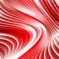 Dark red smoothly curved shaded lines on a white background studio. Original elegant unusual design. Dynamic fast, turbulent whirl