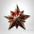 Dark red star in the style of soviet realism,