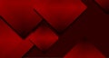 Dark red tech geometric linear squares abstract layered background Royalty Free Stock Photo
