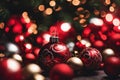 Dark red themed christmas wallpaper, xmas background Royalty Free Stock Photo