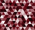 Dark red white black triangular seamless pattern. Geometric vector background. Polygonal mosaic decorative backdrop. Easy to edit Royalty Free Stock Photo