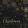 Dark Retro simple Christmas card Royalty Free Stock Photo