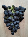 Dark ripe grapes.