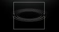 Dark ripples interact with a modern white frame Royalty Free Stock Photo