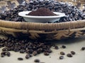 Dark roast coffee Royalty Free Stock Photo