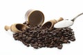 Dark roasted coffee beans Royalty Free Stock Photo