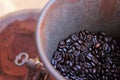 Dark Roasted Coffee Beans. Royalty Free Stock Photo