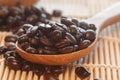 Dark roasted coffee beans Royalty Free Stock Photo