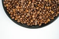 Dark roasted whole coffee beans Royalty Free Stock Photo