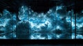 A Dark Room with Blue Clouds Royalty Free Stock Photo