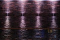 Dark room shined brick wall Royalty Free Stock Photo