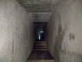 Dark room and small Basement in War relics trail Hong Kong Shing Mun Redoubt Country park