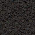 Dark, rugged surface with a textured, cracked appearance resembling cooled volcanic Royalty Free Stock Photo