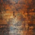 Dark Rusted Metal Texture, Old Grunge Background, Shabby Surface, Grunge, Rough, Textured Steel Royalty Free Stock Photo