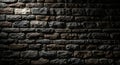 Dark Rustic Stone Wall Texture with Spotlight Royalty Free Stock Photo