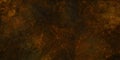 Dark rusty brown horror background in ground tones, sepia copper goth cracked background with old stone wall Royalty Free Stock Photo