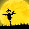 scary Halloween scarecrow background Royalty Free Stock Photo