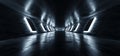 Dark Sci Fi Alien Futuristic Modern Tiled Floor Grunge Reflective Concrete Empty Space Dark Tunnel Corridor Background With Wall Royalty Free Stock Photo