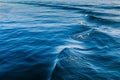 Dark sea water with a soft wave. Abstract seed blue background Royalty Free Stock Photo